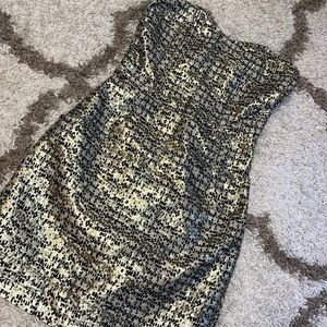 Goldfish strapless dress